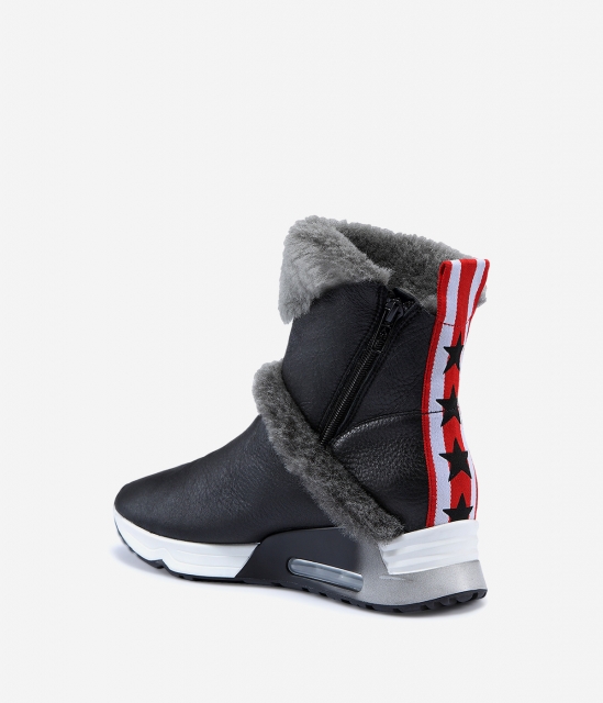 LAIKA系列马卡龙色带羊卷毛女靴气垫底运动雪地靴