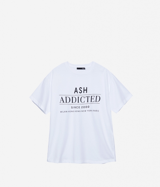 ASH女装2020春季新品时尚简约字母Logo百搭圆领舒适短袖T恤
