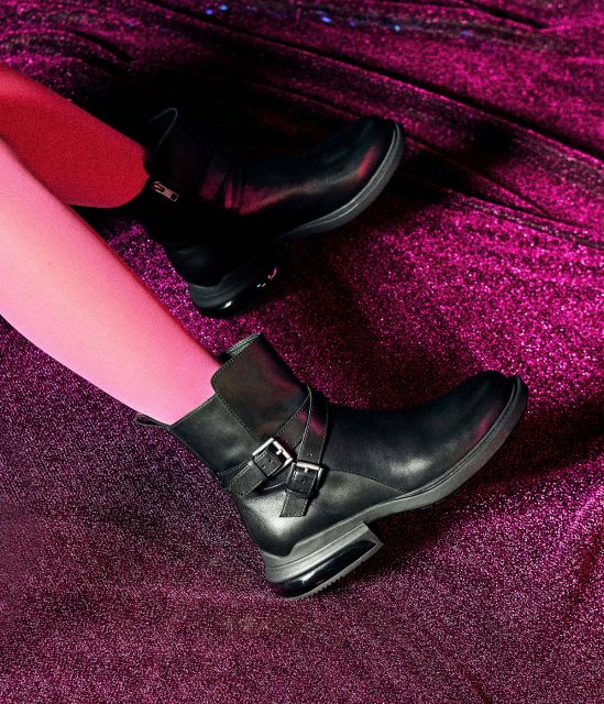 ASH女鞋2021新款RUSSEL系列厚底增高切尔西靴双搭扣气垫时装靴